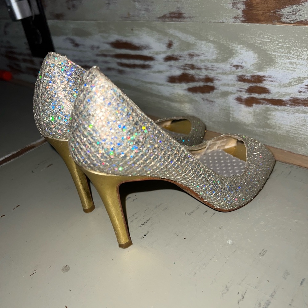 Gold/silver high heels, Enzo Angiolini